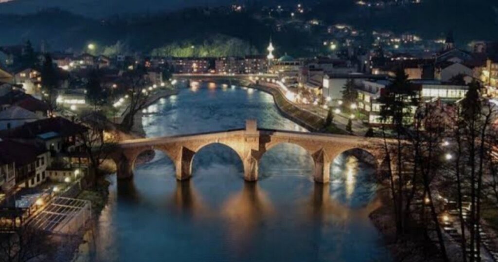 Konjic noću - Bosna i Hercegovina